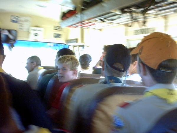 On the bus leaving Philmont.