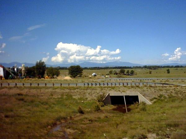 On the train out of Raton, last view of the Sangre de Christo's and the Mountains of Philmont.