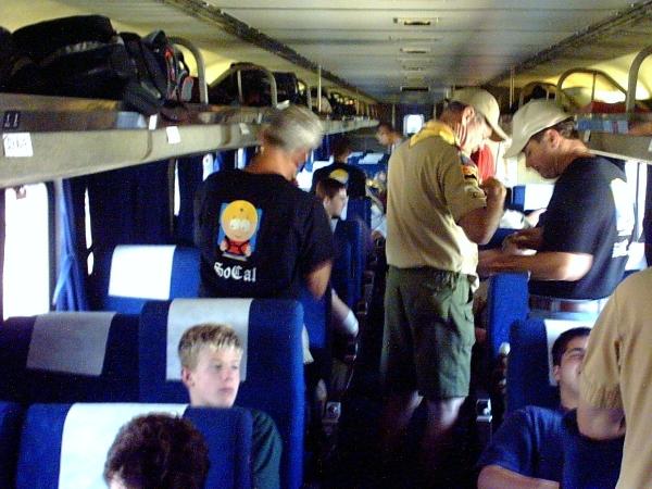 On the Southwest Chief, we hooked up with another Philmont Contingent from San Diego.
